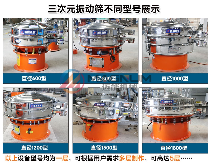 苦瓜粉不銹鋼振動篩不同型號展示